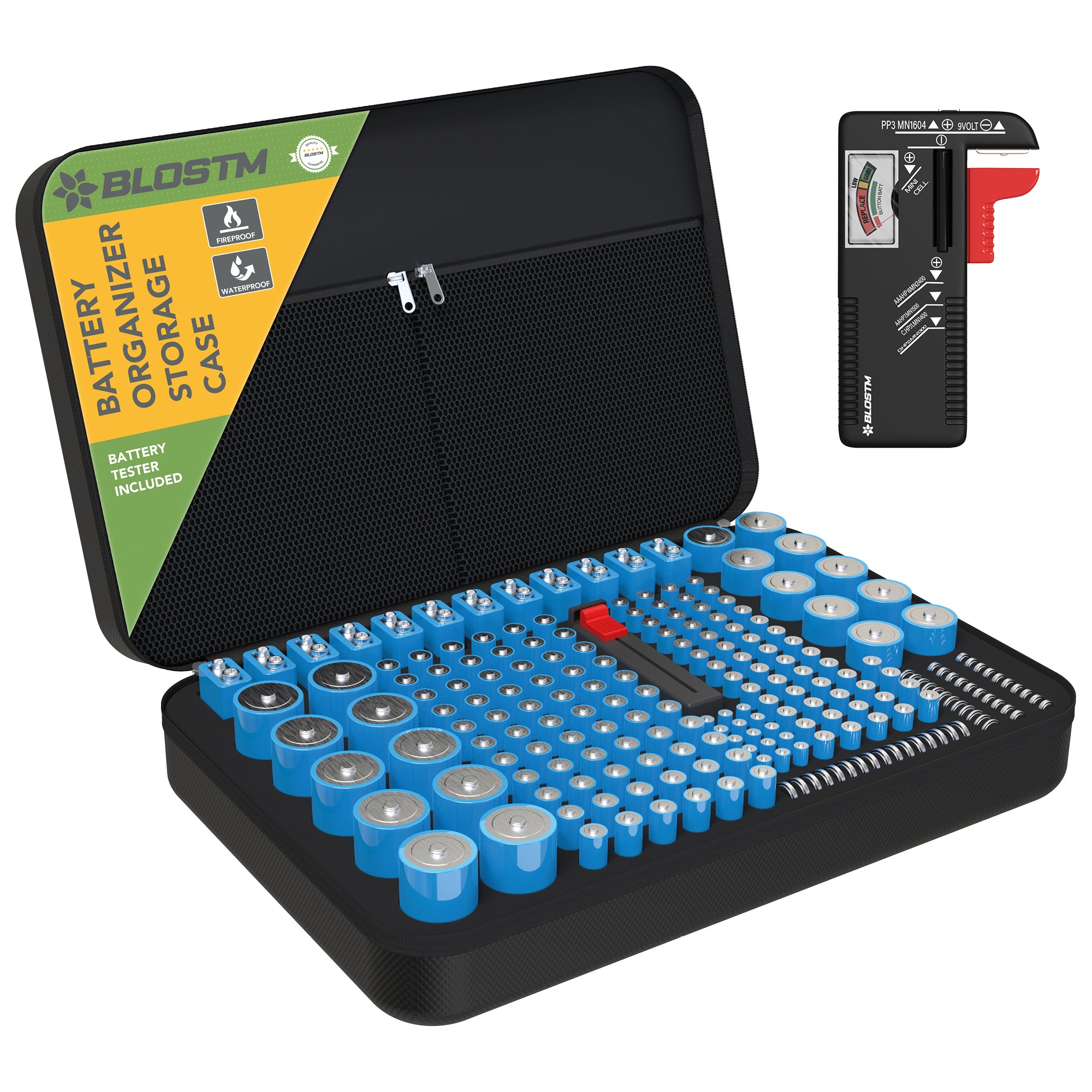 BLOSTM BATTERY ORGANIZER STORAGE CASE