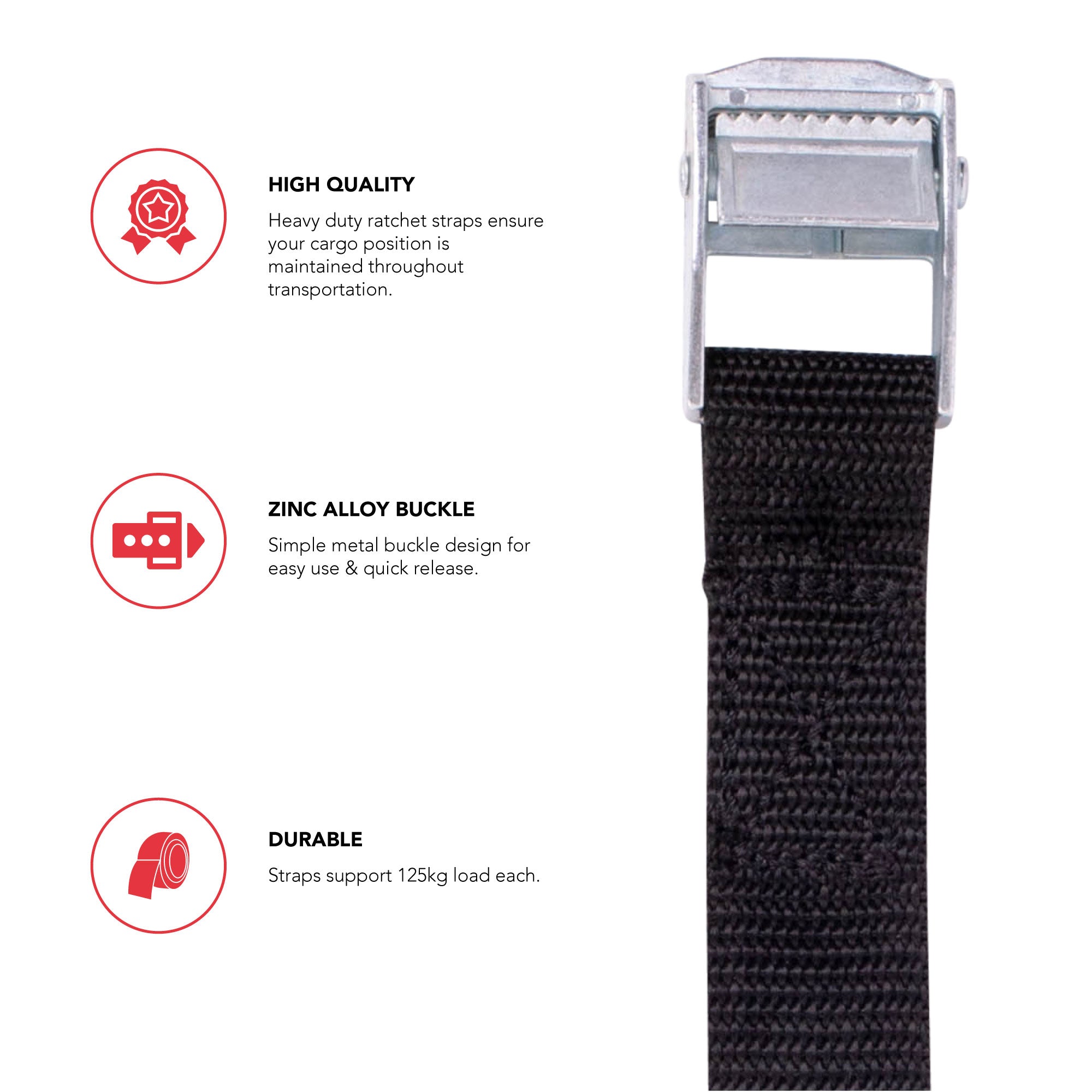 GADLANE RATCHET TIE DOWN STRAPS