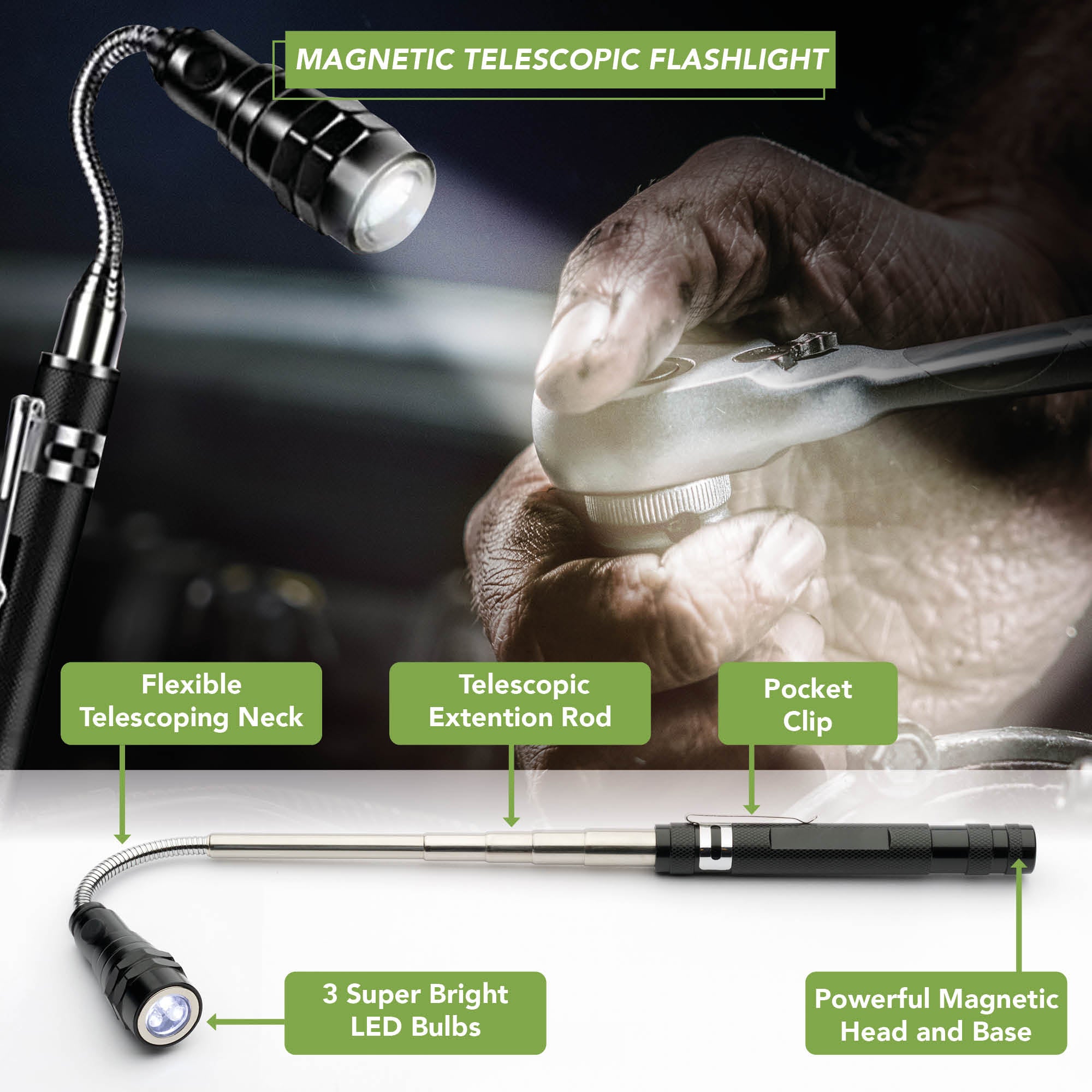 BLOSTM 5 PIECES MAGNETIC TELESCOPING PICKUP KIT