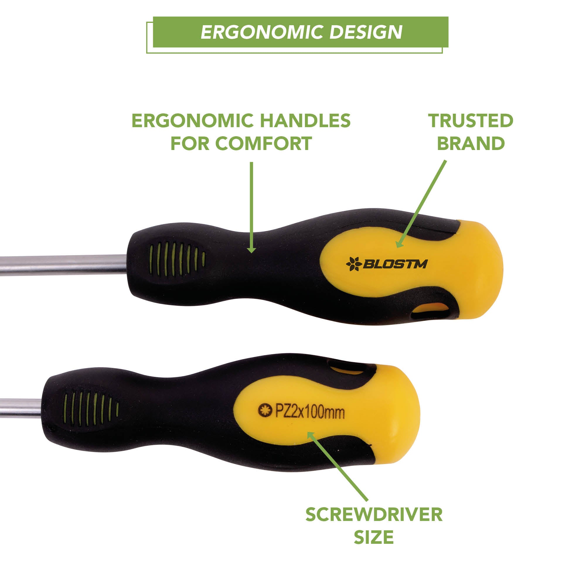 BLOSTM MAGNETIC SCREWDRIVER SET 10 PIECE