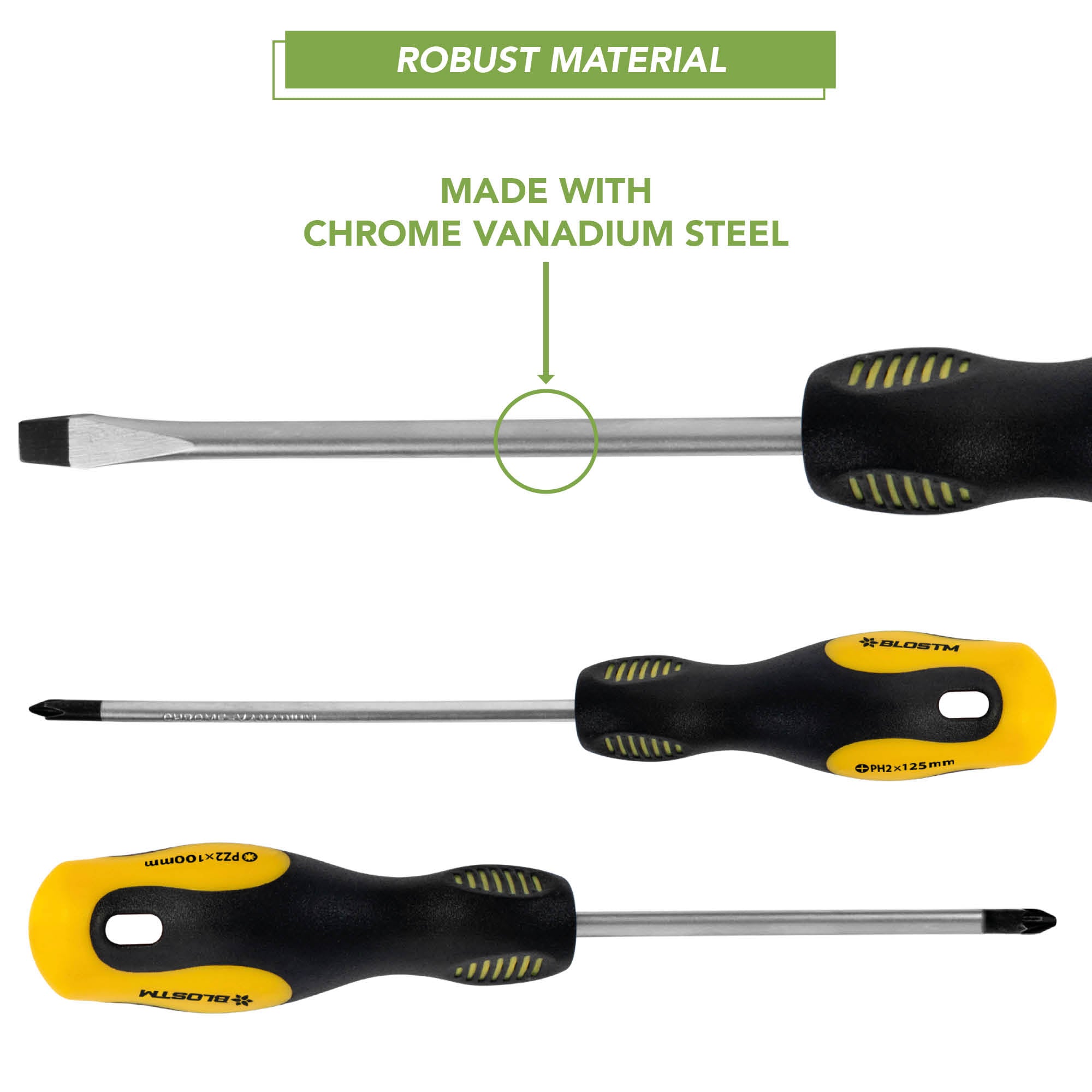 BLOSTM MAGNETIC SCREWDRIVER SET 10 PIECE