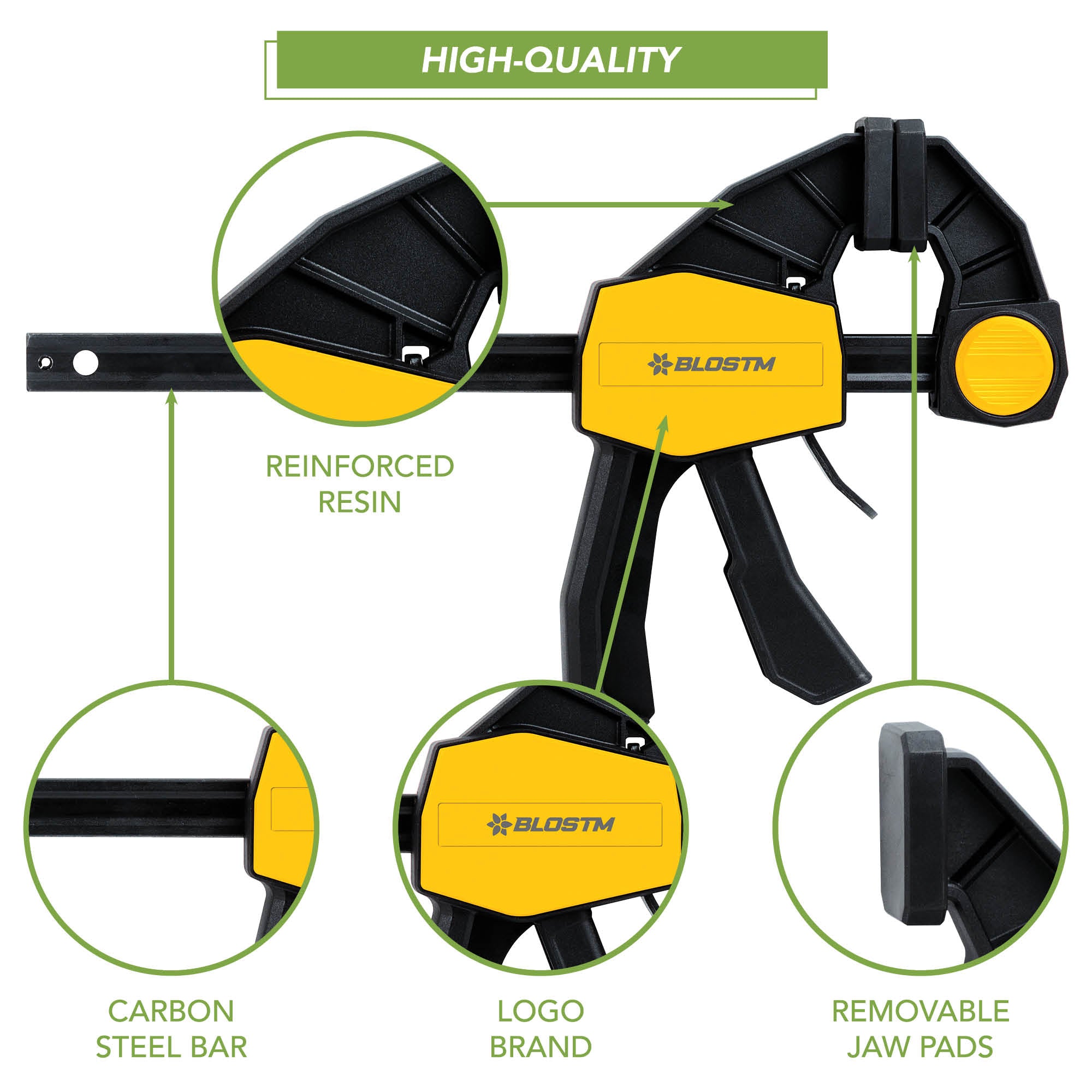 BLOSTM MINI RATCHET BAR CLAMP SET - PACK OF 2 -150MM (6")