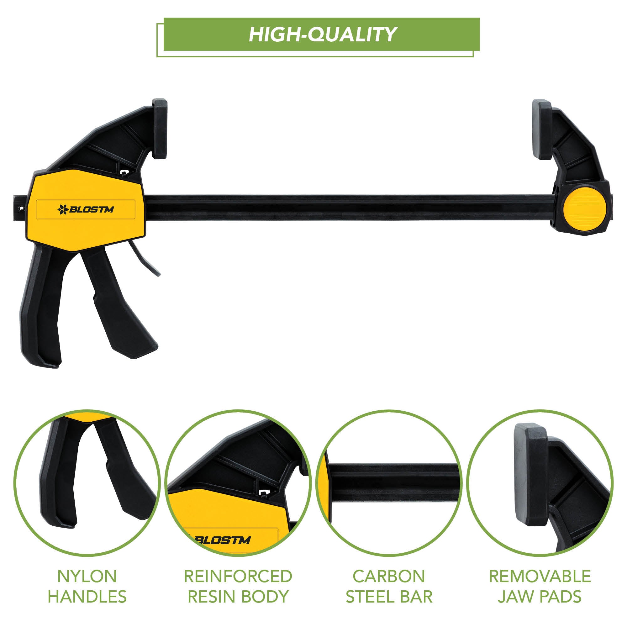 BLOSTM RATCHET BAR CLAMP SET, PACK OF 2 - 12-INCH/300MM