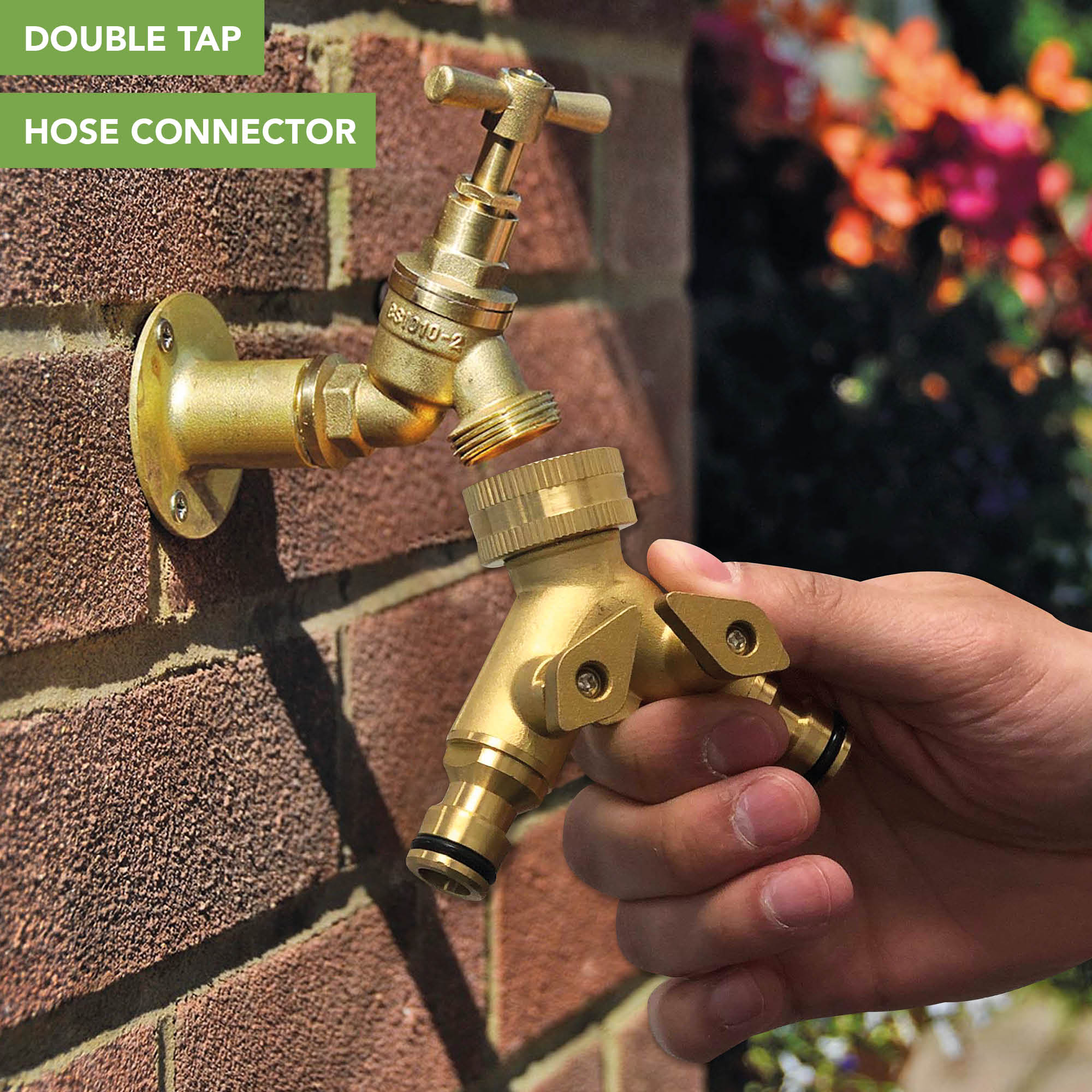 BLOSTM DOUBLE HOSE TAP CONNECTOR