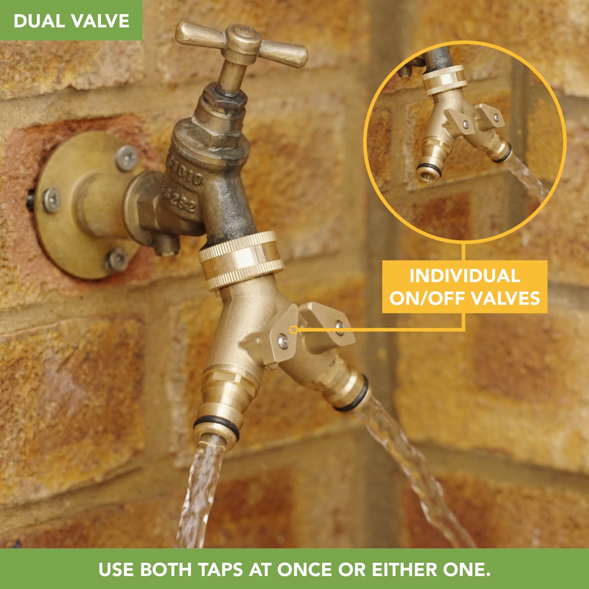 BLOSTM DOUBLE HOSE TAP CONNECTOR