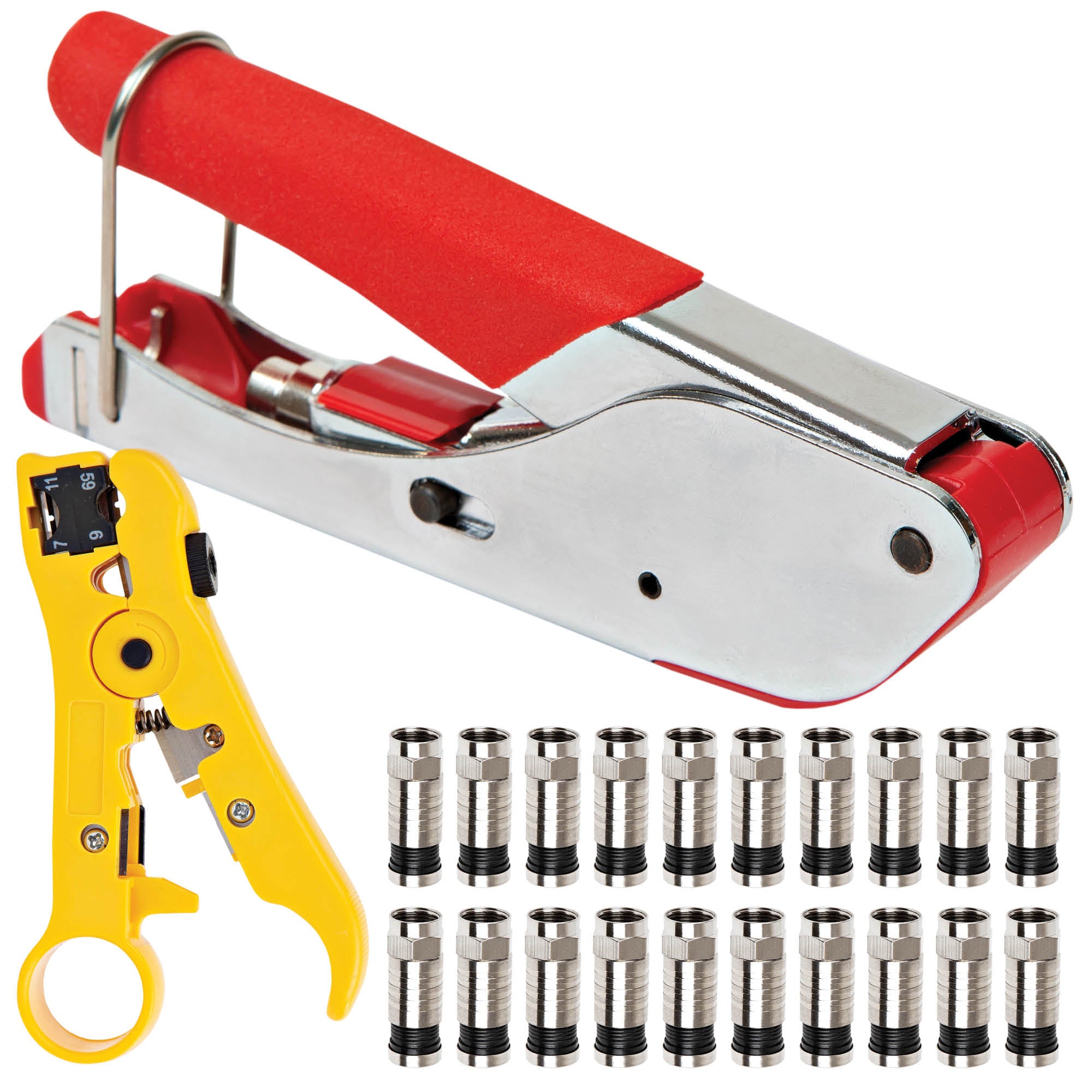 BLOSTM COAXIAL CABLE COMPRESSION TOOL KIT WITH CRIMP TOOL