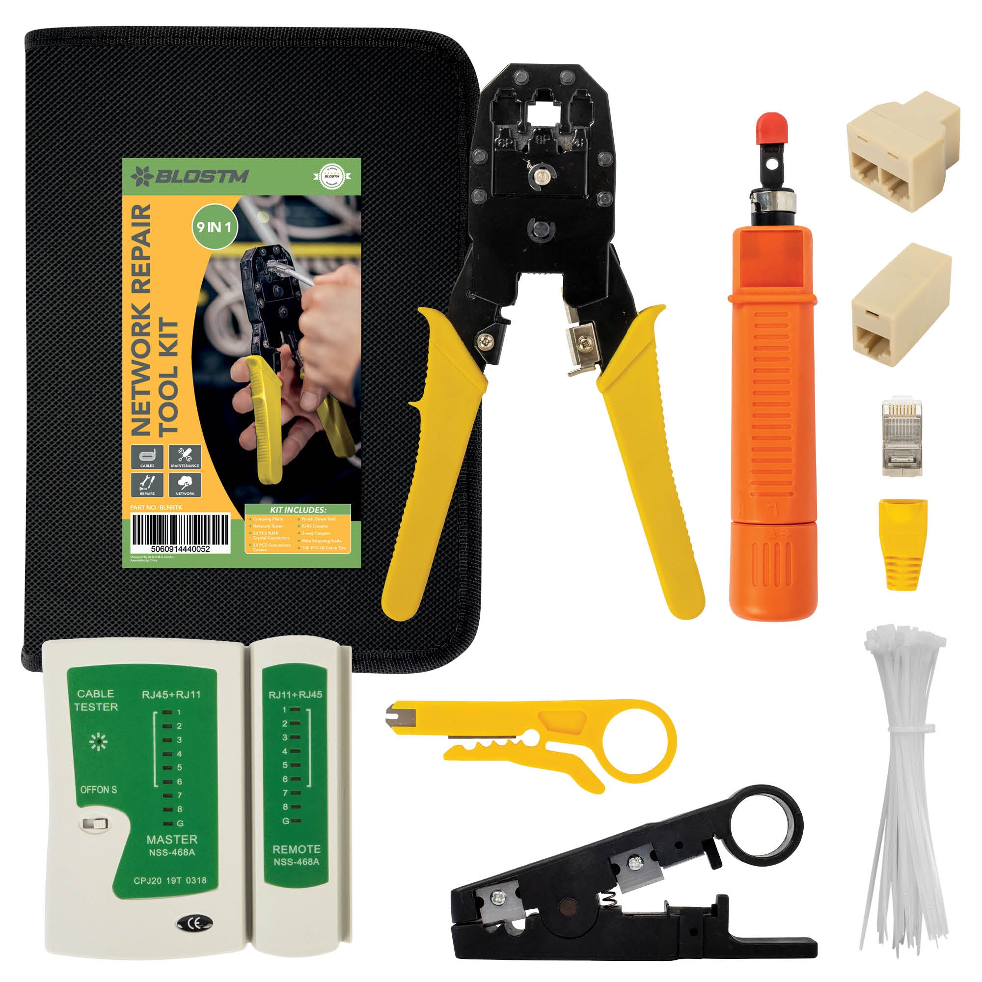 BLOSTM 9 IN 1 NETWORK REPAIR TOOL KIT