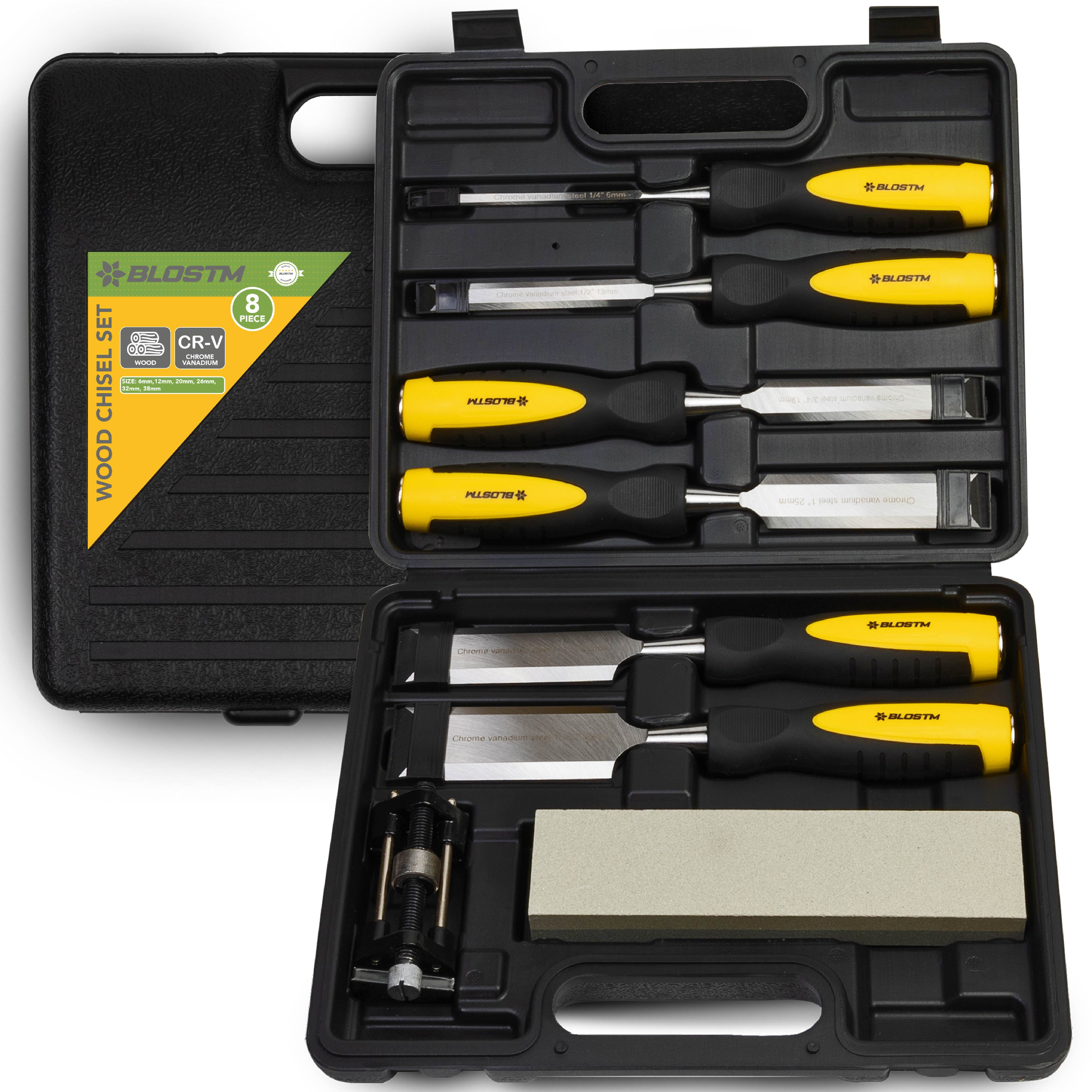 BLOSTM 8 PIECE WOOD CHISEL SET