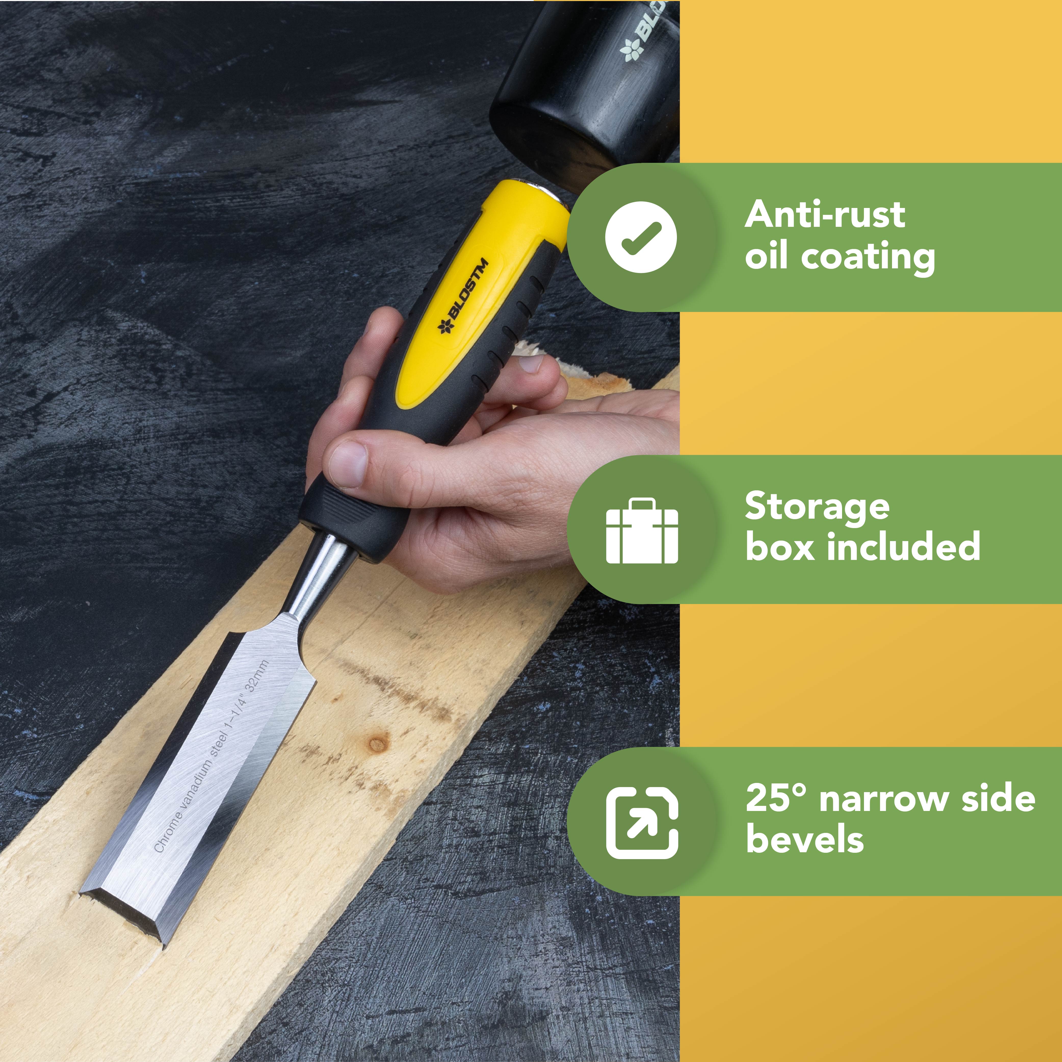 BLOSTM 8 PIECE WOOD CHISEL SET