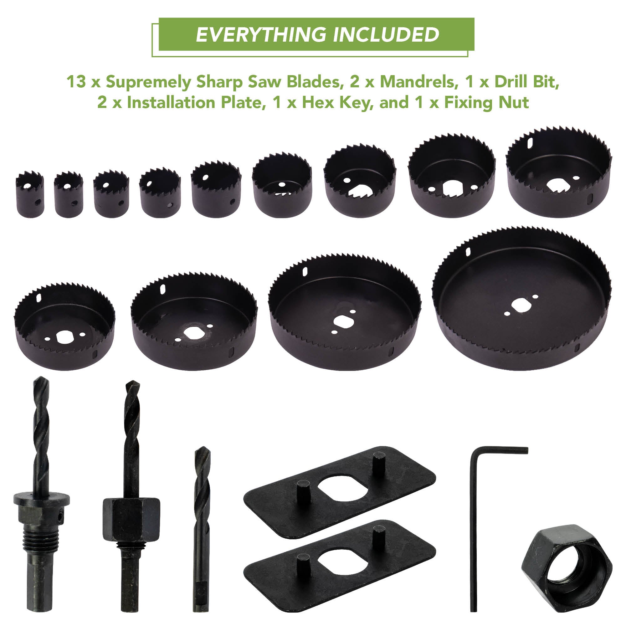 BLOSTM HOLE SAWS 21PCS