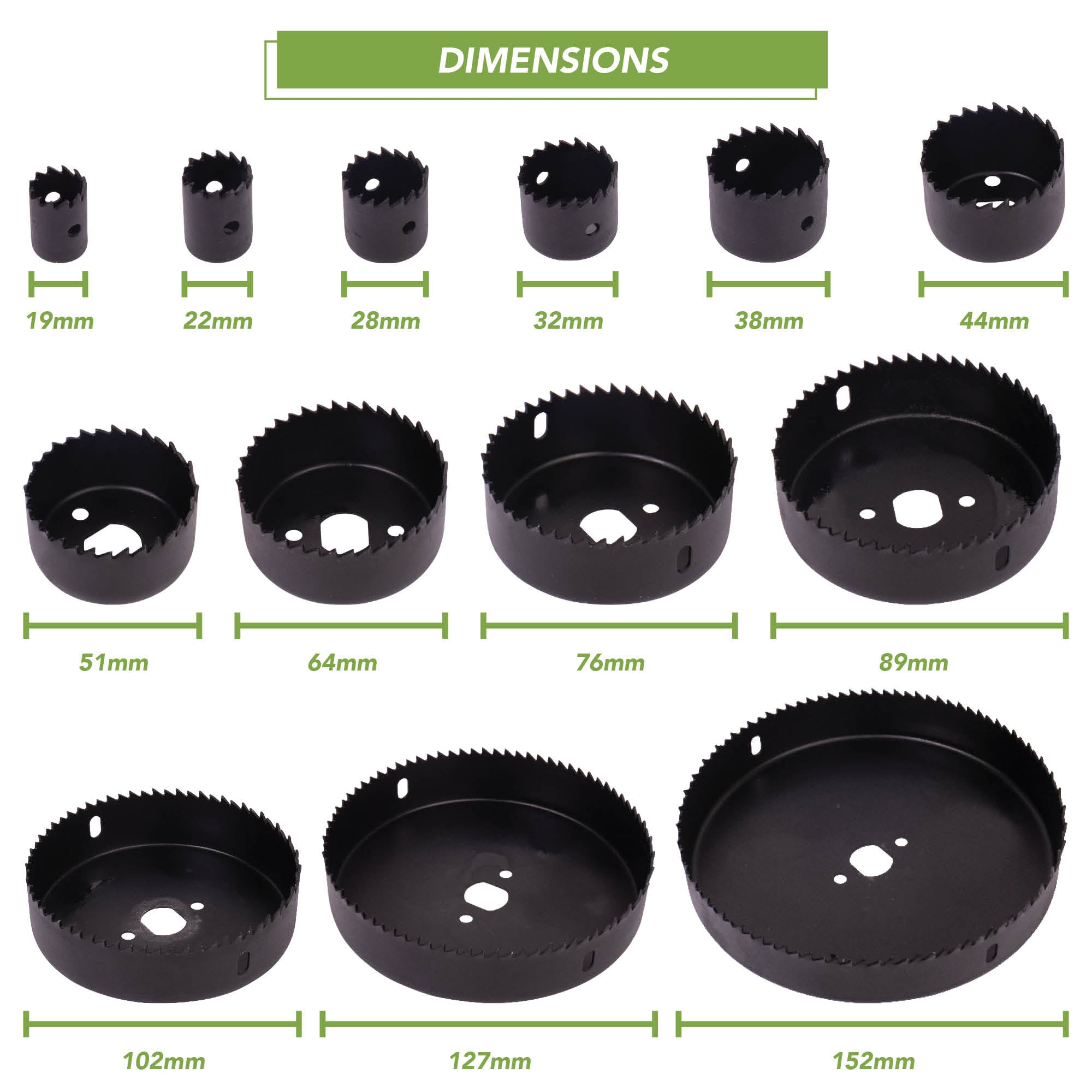 BLOSTM HOLE SAWS 21PCS
