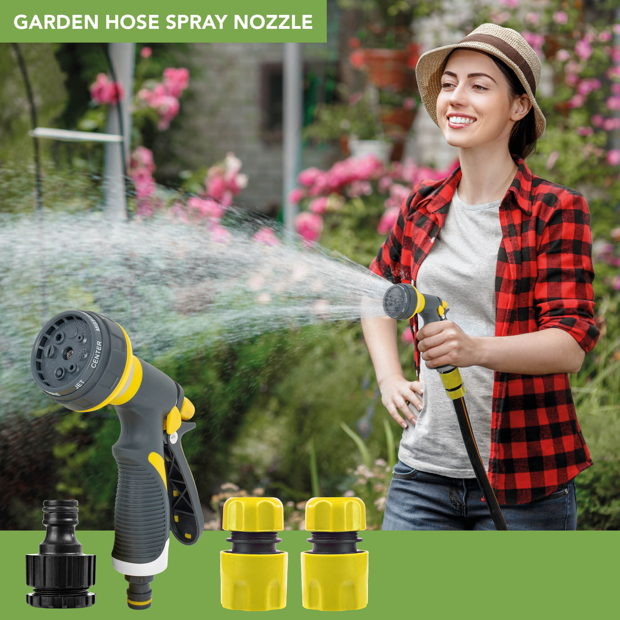 BLOSTM GARDEN HOSE SPRAY NOZZLE