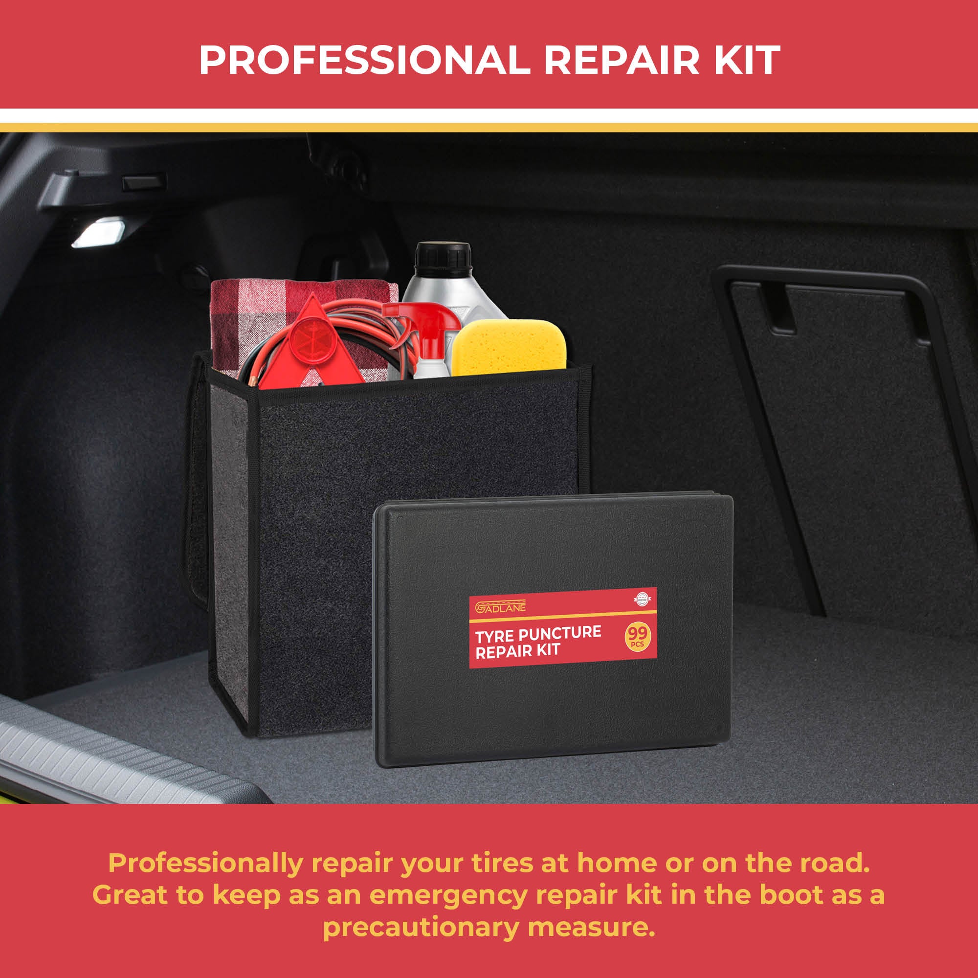 GADLANE TYRE PUNCTURE REPAIR KIT 99PCS