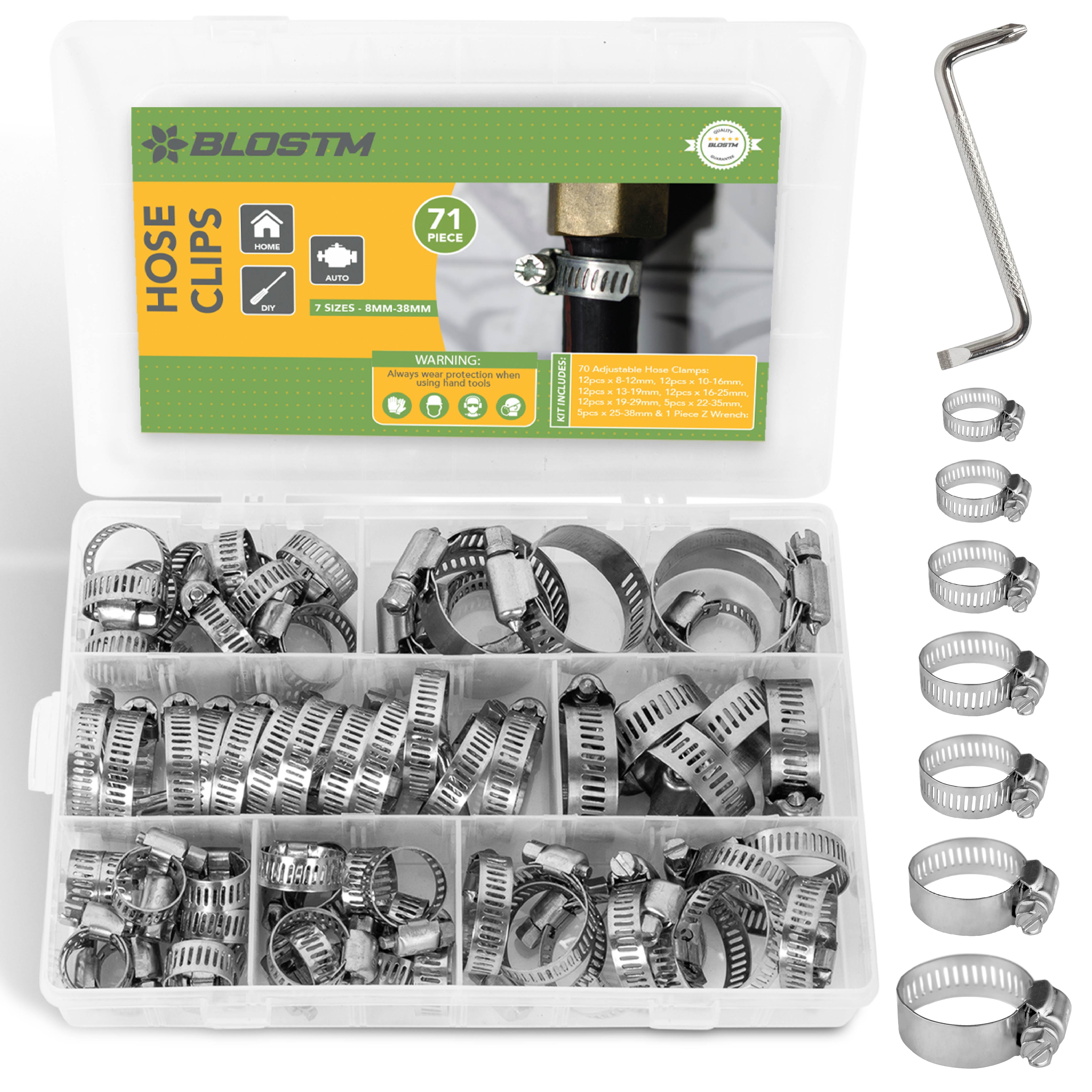 BLOSTM HOSE CLIPS 71PCS