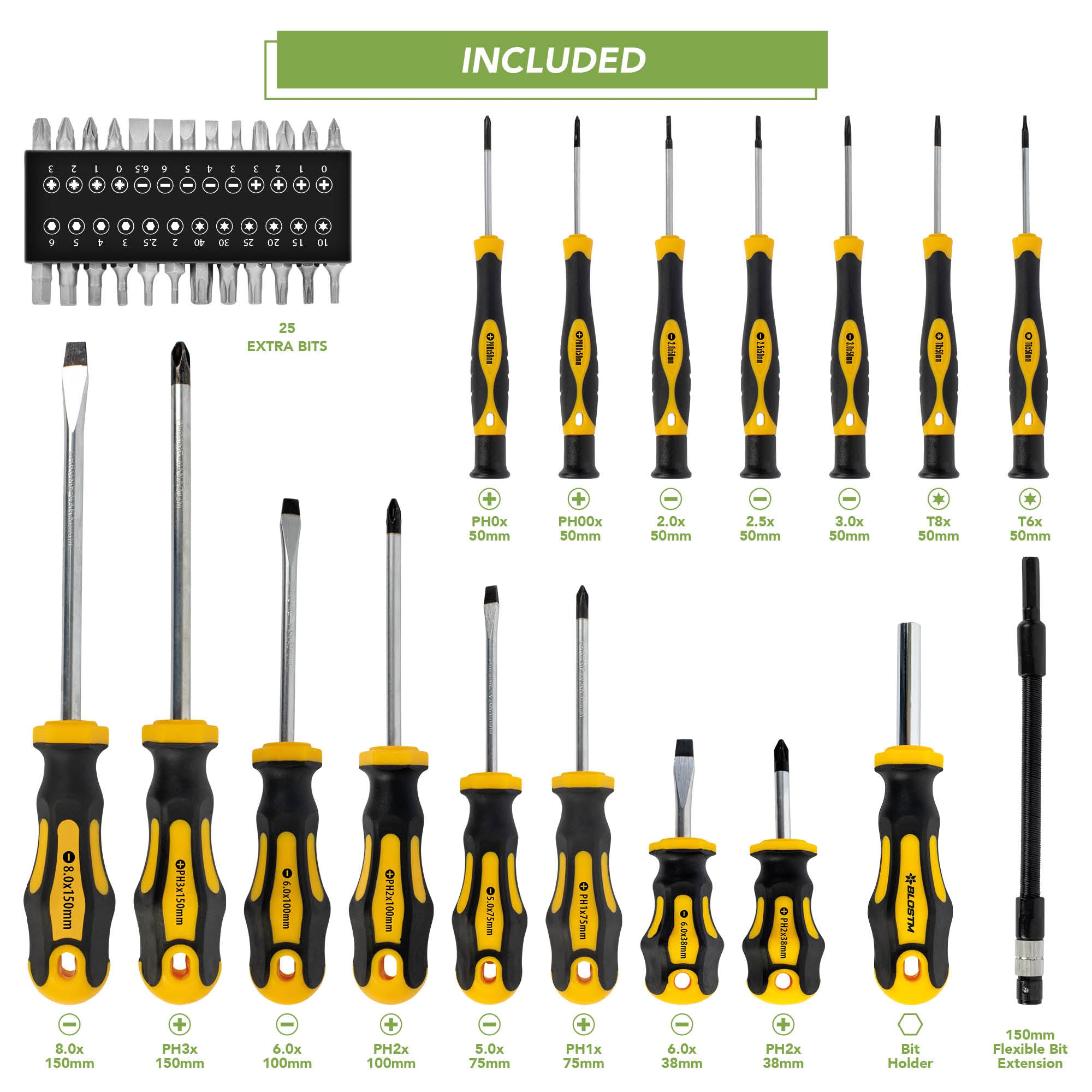 BLOSTM 42 PIECES PREMIUM SCREWDRIVER SET