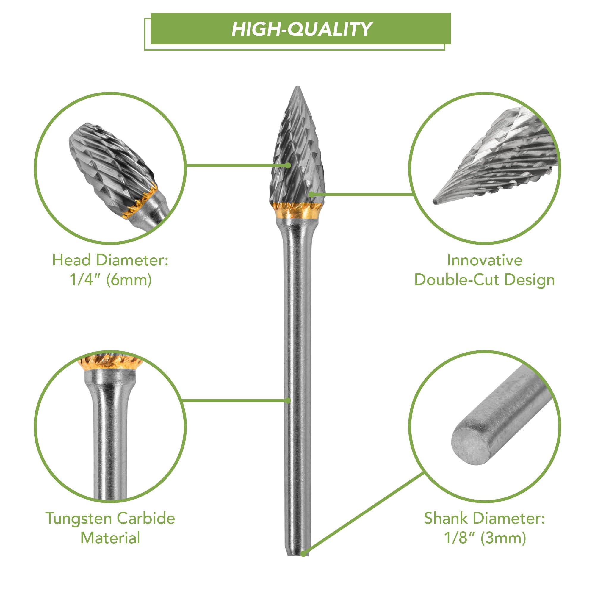 BLOSTM ROTARY BURRS - 10PCS