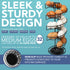 HEFTMAN SPIRAL EGG DISPENSER RACK - BLACK