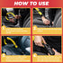 GADLANE STEERING WHEEL TO SEAT BELT LOCK - YELLOW