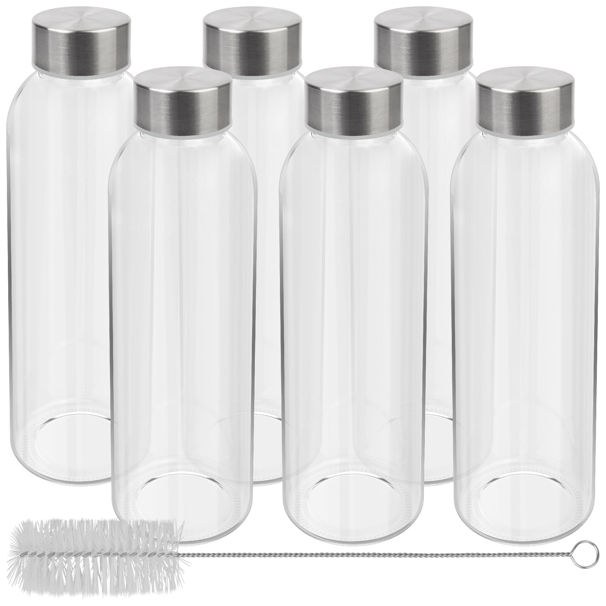 HEFTMAN CLEAR GLASS BOTTLES 500ML - 6 PACK