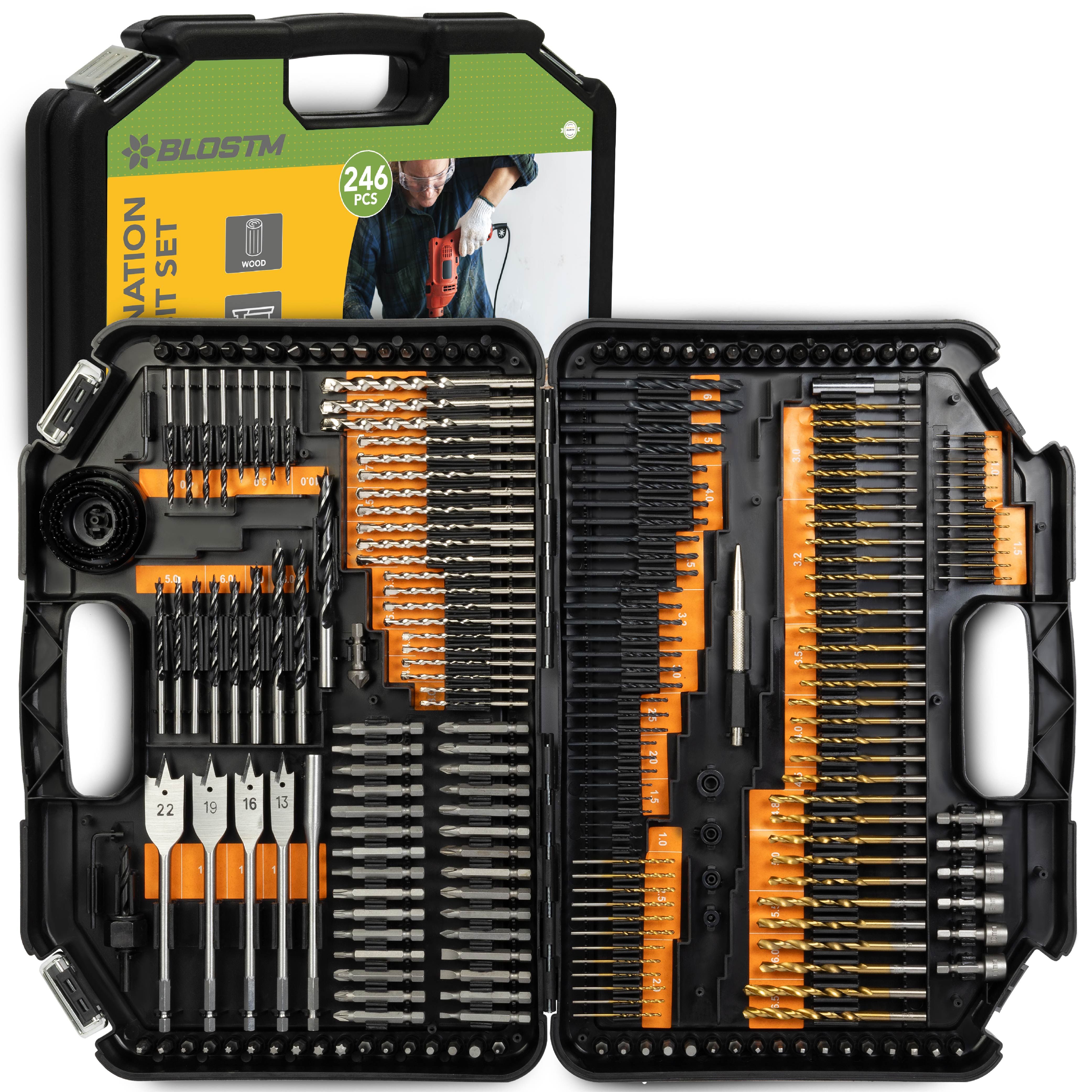 BLOSTM 246PC COMBINATION DRILL BIT SET
