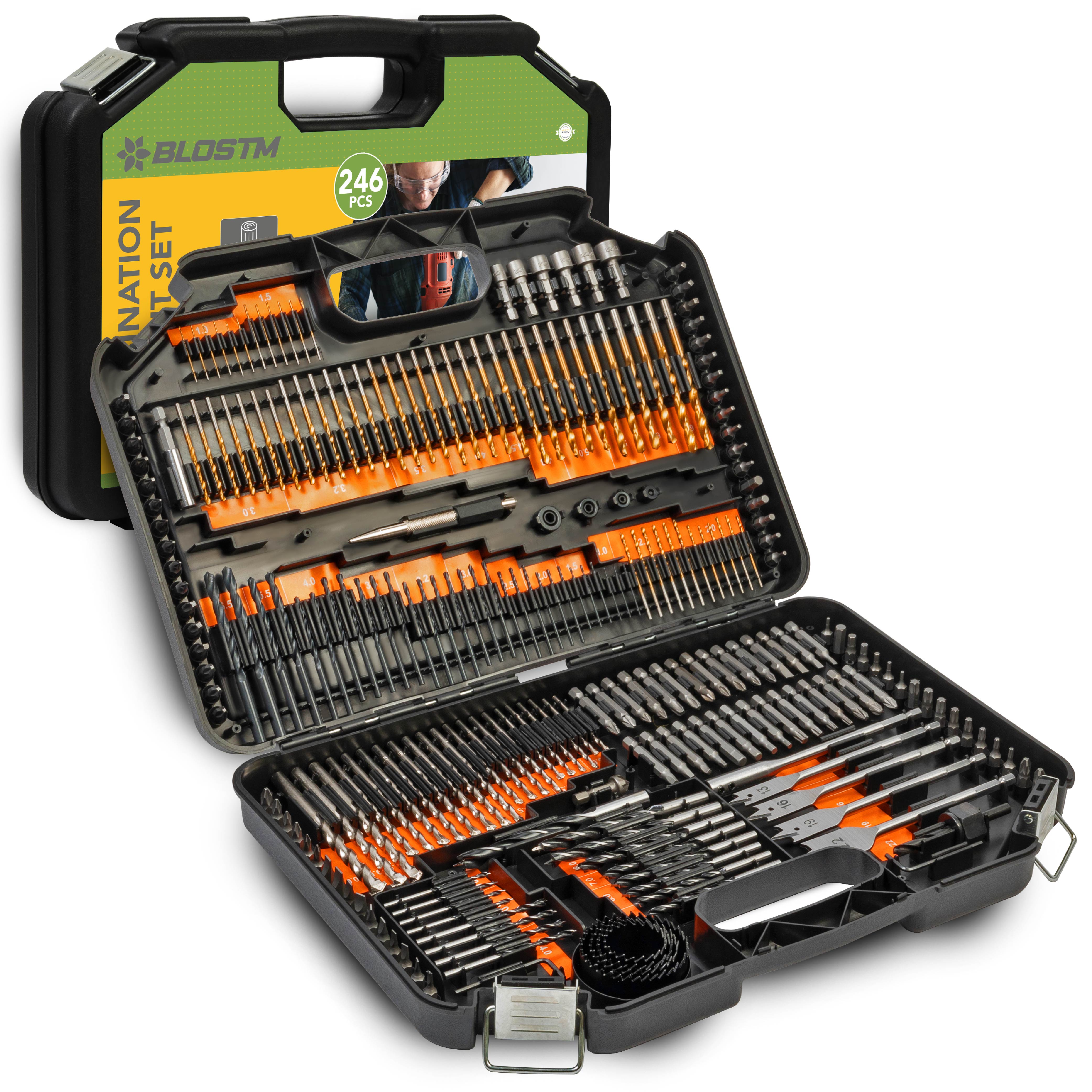 BLOSTM 246PC COMBINATION DRILL BIT SET