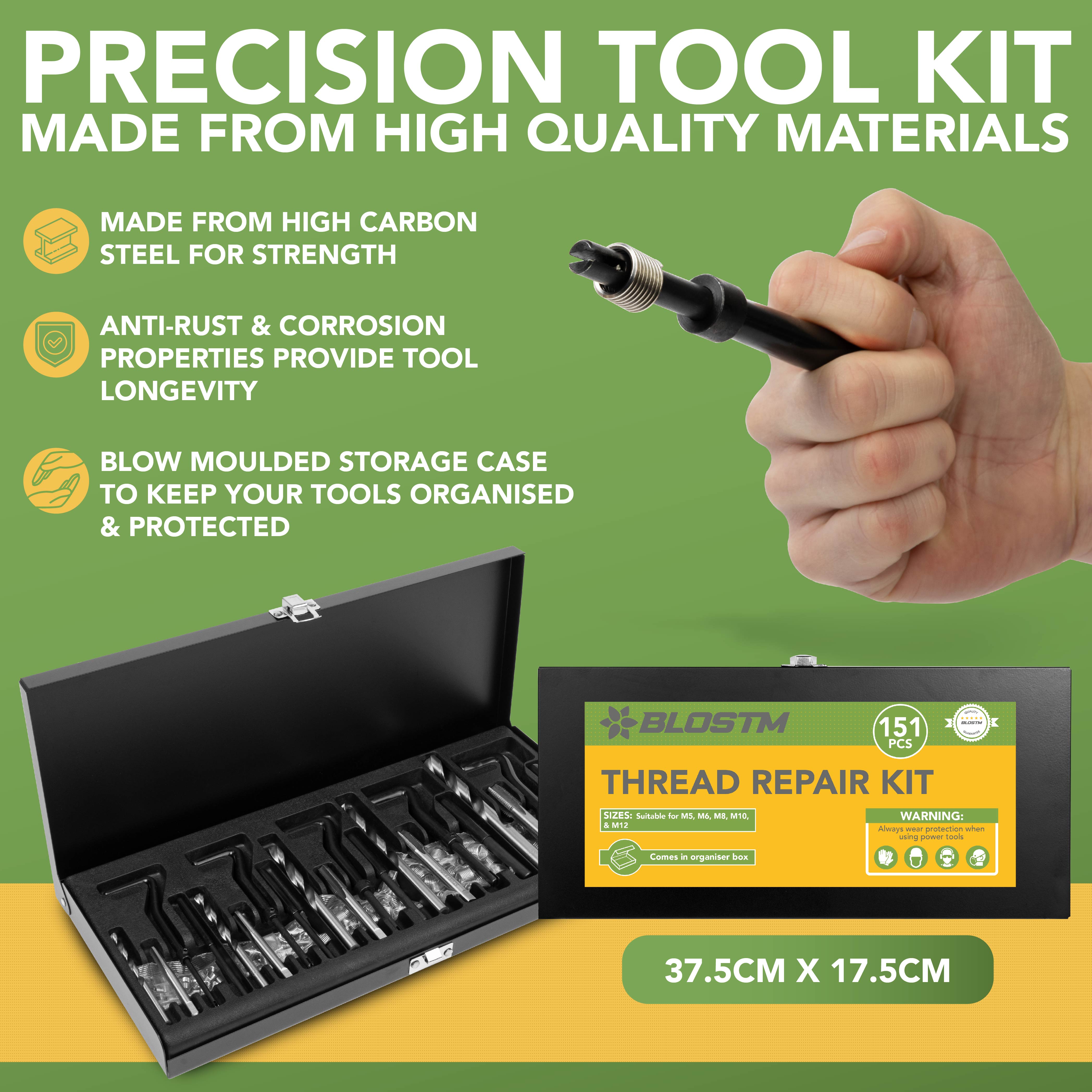 BLOSTM 151PCS THREAD REPAIR KIT