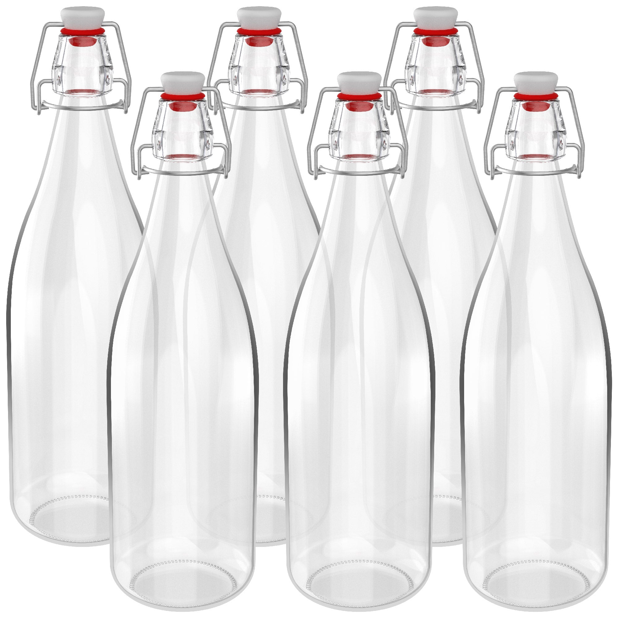 HEFTMAN CLIP TOP BOTTLES 1 LITRE - 6 PACK