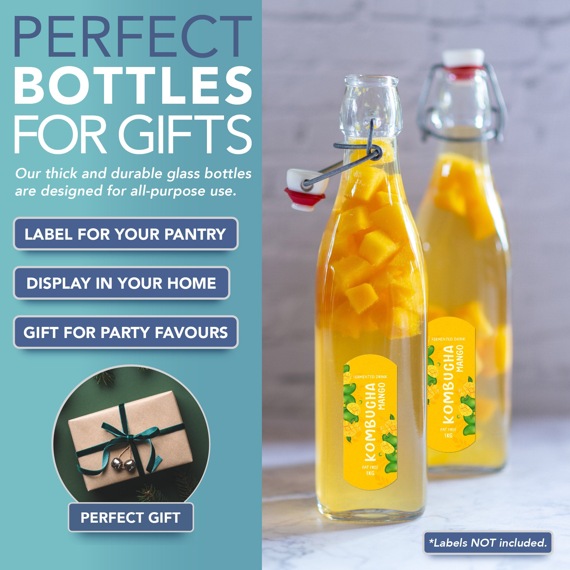 HEFTMAN CLIP TOP BOTTLES 500ML - 6 PACK