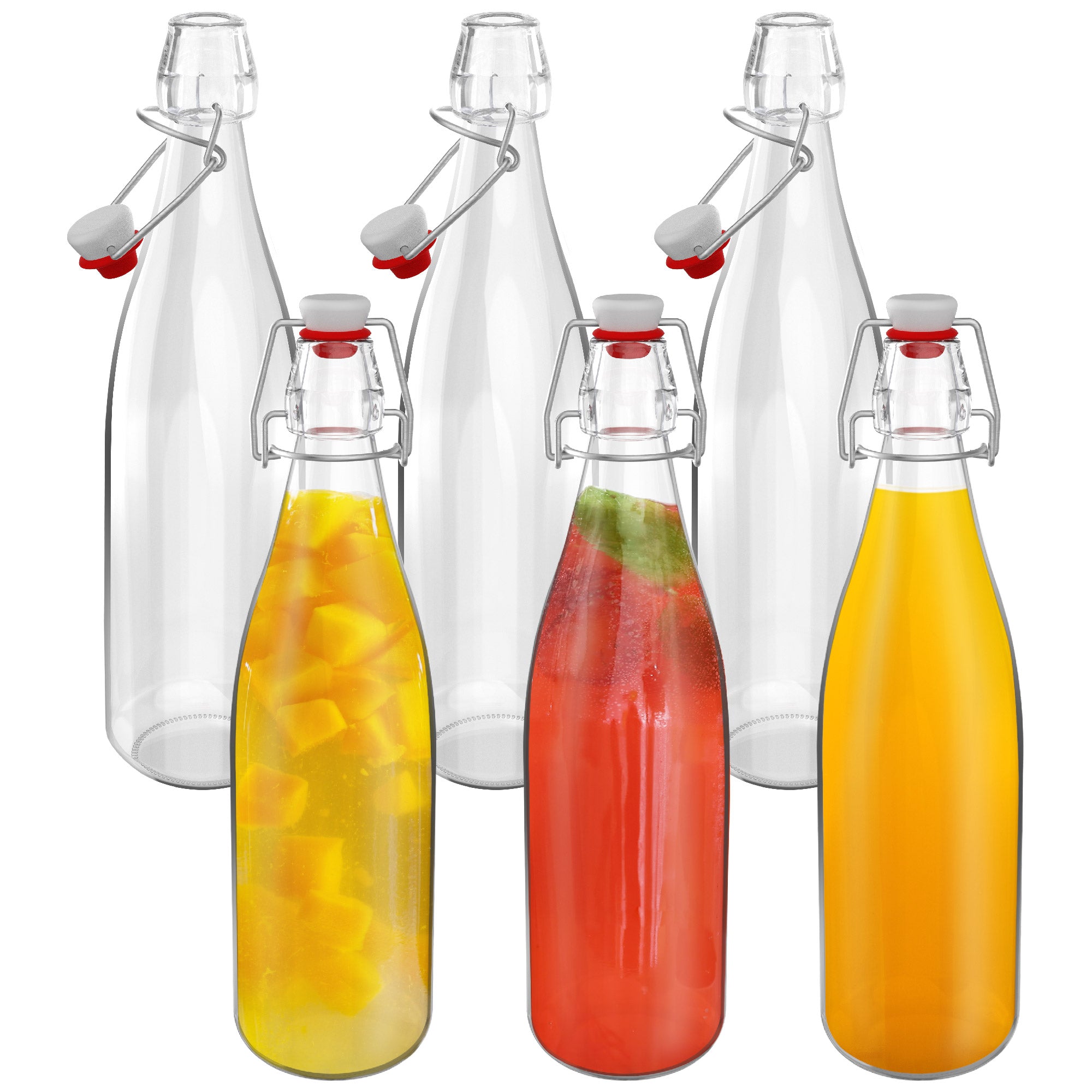 HEFTMAN CLIP TOP BOTTLES 500ML - 6 PACK