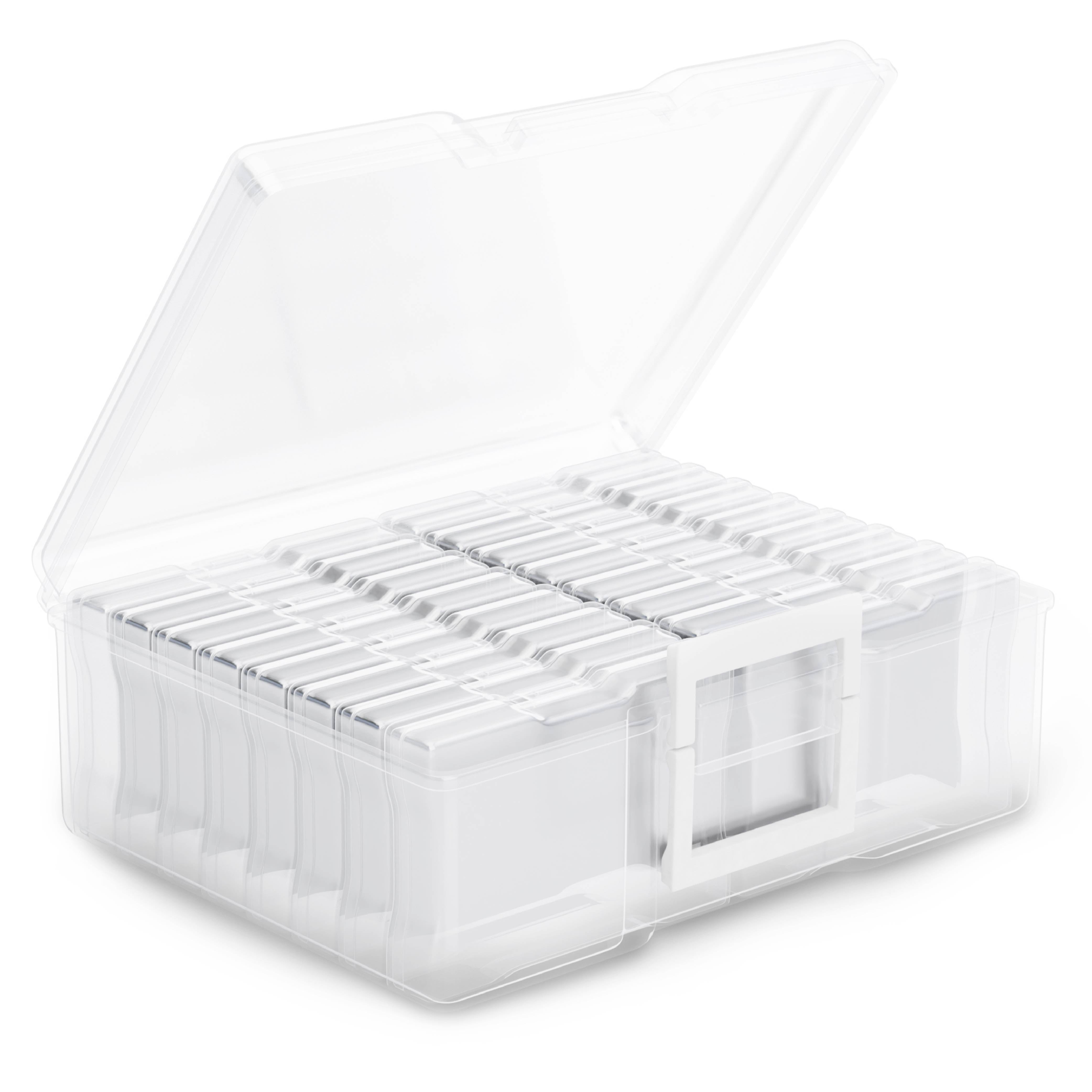 HEFTMAN 4" X 6" PHOTO STORAGE BOXES (16 INNER CASES) - CLEAR