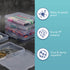 HEFTMAN 4" X 6" PHOTO STORAGE BOXES (16 INNER CASES) - CLEAR