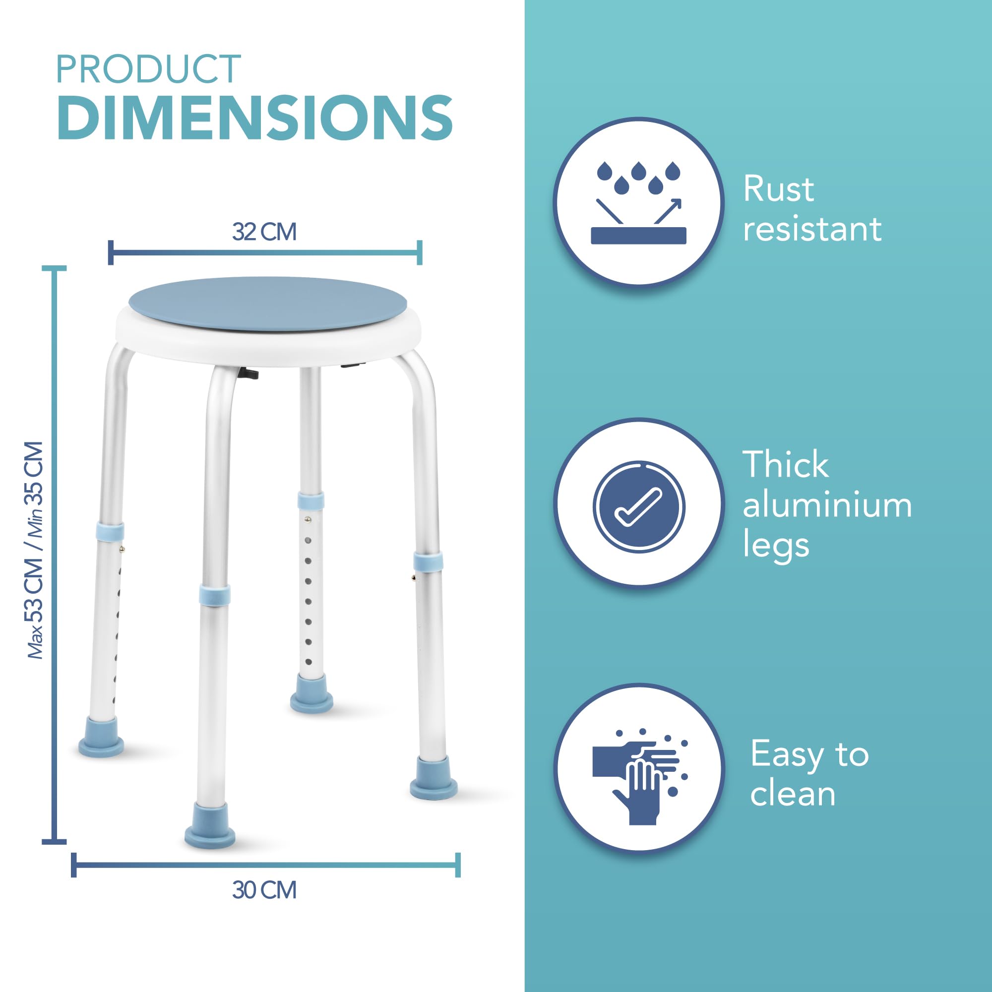 HEFTMAN STOOL WITH ROTATING SEAT