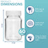 HEFTMAN 60 ML SMALL GLASS BOTTLES WITH LIDS - 12 PACK