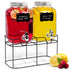 HEFTMAN 2 X 4L GLASS DRINK DISPENSER WITH STAND