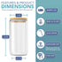 HEFTMAN GLASS CUPS 20OZ / 600ML - 4 PACK