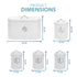 HEFTMAN KITCHEN STORAGE CANISTER 5 PIECE SET - WHITE