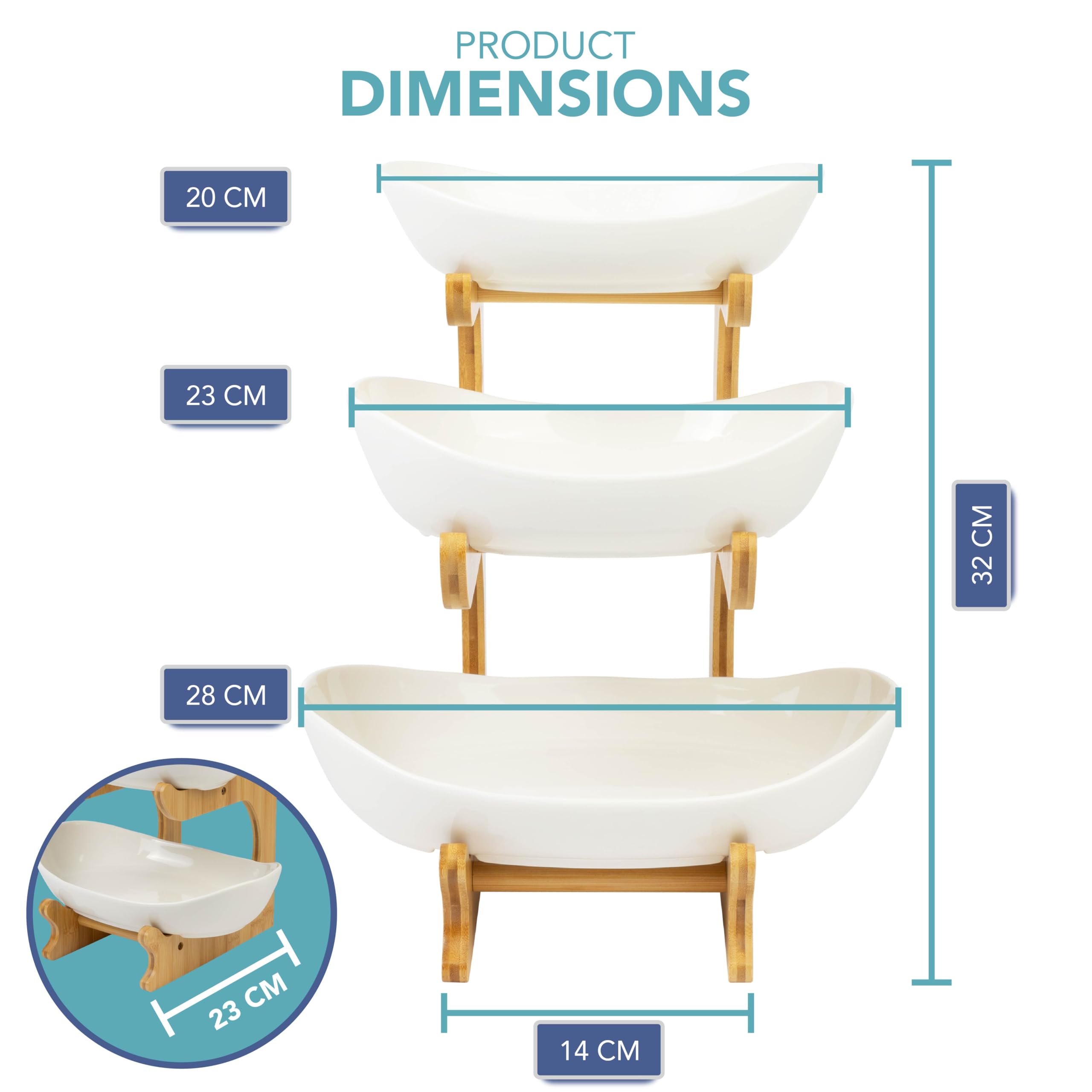 HEFTMAN 3 TIER OVAL BOWL STAND
