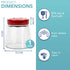 HEFTMAN FERMENTATION JAR 1 LITRE RED - (2 PACK)