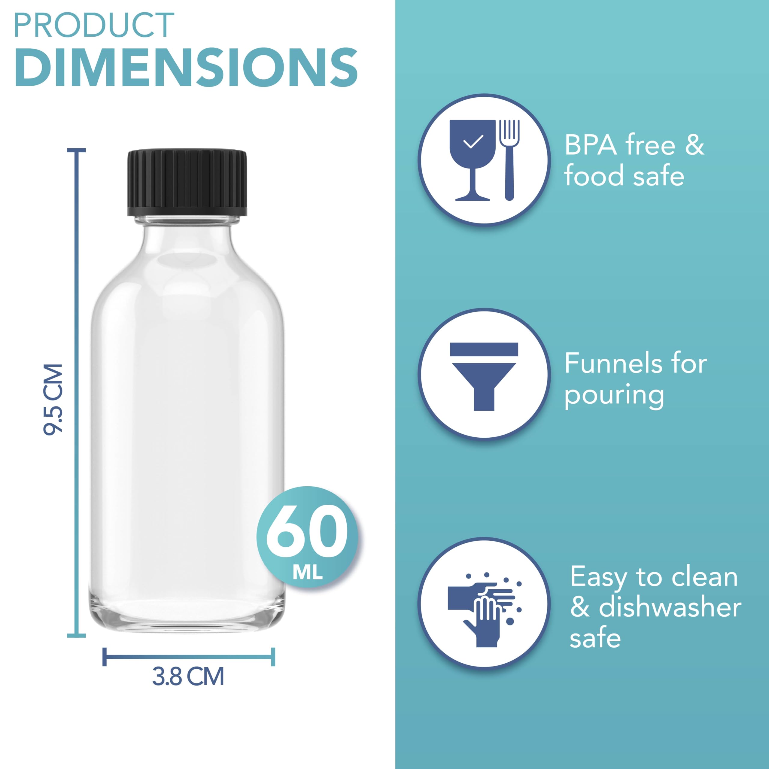 HEFTMAN MINI GLASS BOTTLES 60ML - 12 PACK