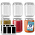 HEFTMAN GLASS JARS 240ML - 6 PACK