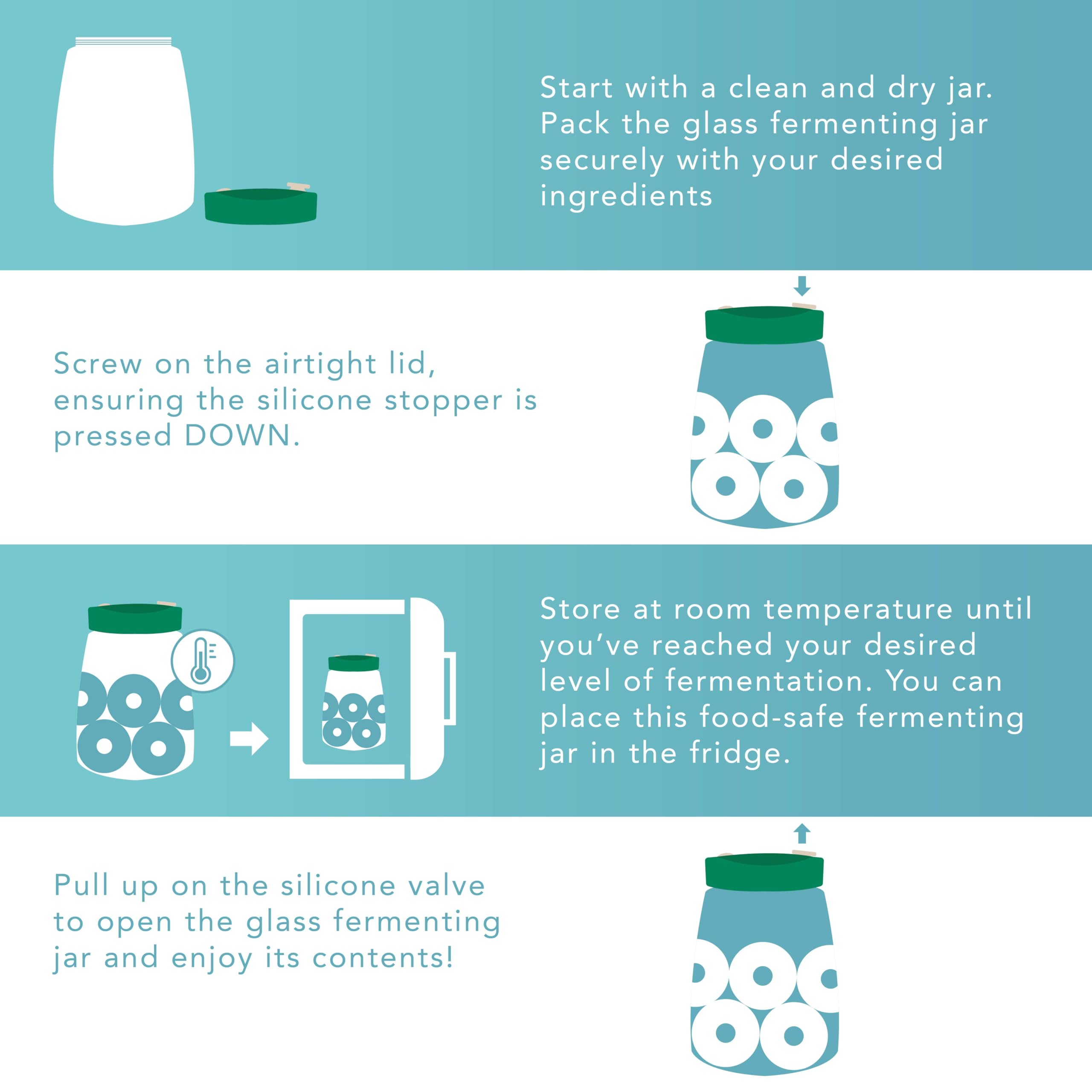 HEFTMAN FERMENTATION JAR 1 LITRE GREEN - (2 PACK)