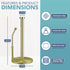 HEFTMAN KITCHEN ROLL HOLDER - GOLD