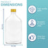 HEFTMAN GLASS FLASK BOTTLES 500ML - 10 PACK