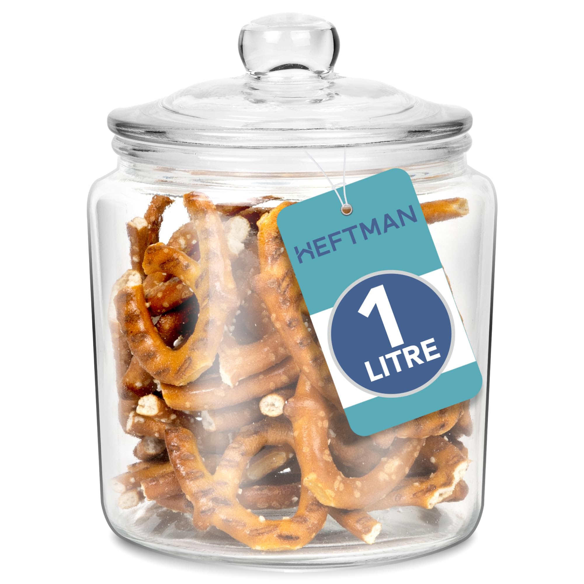 HEFTMAN STORAGE GLASS JAR 1L