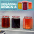 HEFTMAN HEXAGONAL JAM JARS 480ML - 12 PACK