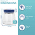 HEFTMAN FERMENTATION JAR 1 LITRE BLUE - (2 PACK)