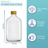 HEFTMAN GLASS FLASK BOTTLES 100ML - 10 PACK