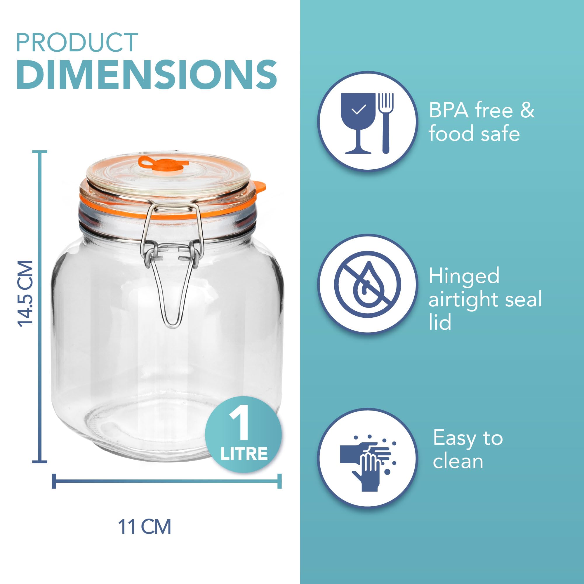 HEFTMAN FERMENTATION KIT JARS 2 PACK - 1L