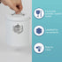 HEFTMAN KITCHEN STORAGE CANISTER 5 PIECE SET - WHITE