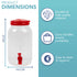 HEFTMAN PLASTIC DRINKS DISPENSER 3L ROSE RED - 2 PACK